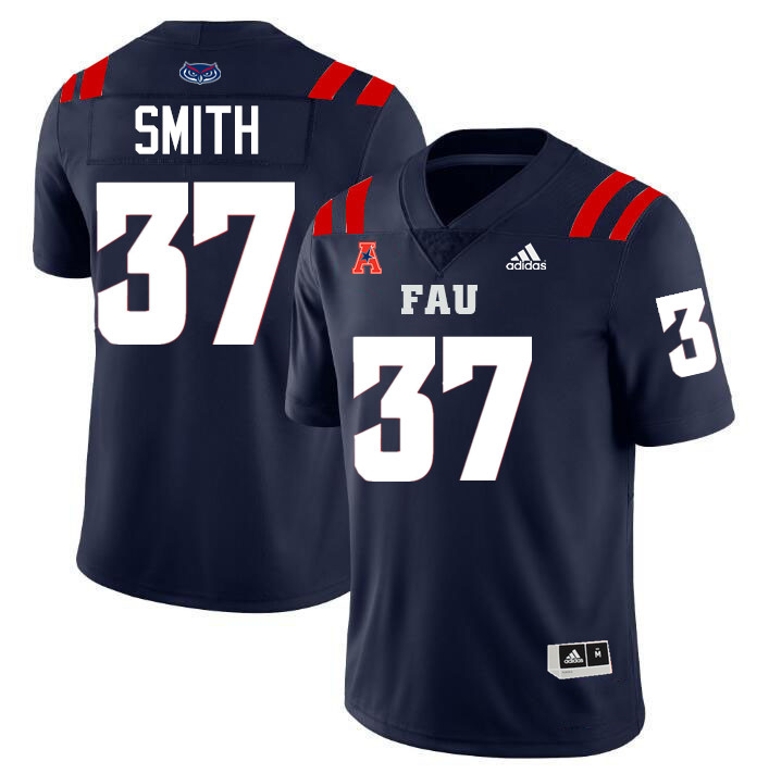 #37 Garrison Smith FAU Jersey,Florida Atlantic Owls Football Jersey,Uniforms,Gears-Navy #37 Garrison Smith FAU Jersey,Florida Atlantic Owls Football Jersey,Uniforms,Gears-Navy